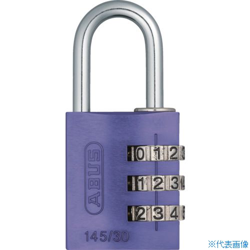 ■ABUS ナンバー可変式南京錠 145-30 パープル 14530PU(8265397)