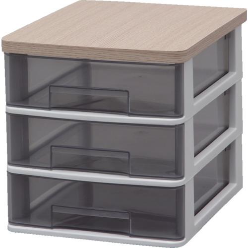 ■IRIS 226214 ウッドトップデスクチェスト WTDC430RF(8275242)