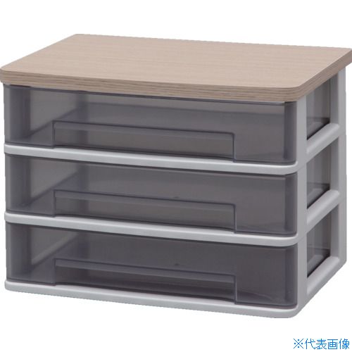 ■IRIS 226217 ウッドトップデスクチェスト WTDCW430RF(8275244)