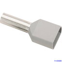 ■PANDUIT 絶縁付きフェルール端子 ツインワイヤー用 グレー 500個入り FTD76−8−D FTD768D(8278727)[...