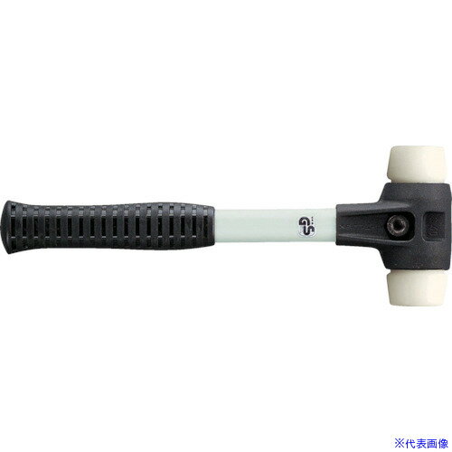 ■HALDER SIMPLEX プラスチックハンマー 強化型鋳鋼ハウジング、グラスファイバー製ハンドル 径(40)mm ナイロン(白) 3708.040(8280123)