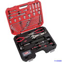 ■TONE 整備用工具セット コンビネーションツールセット レッド/ブラック 63点セット K600(8283532)
