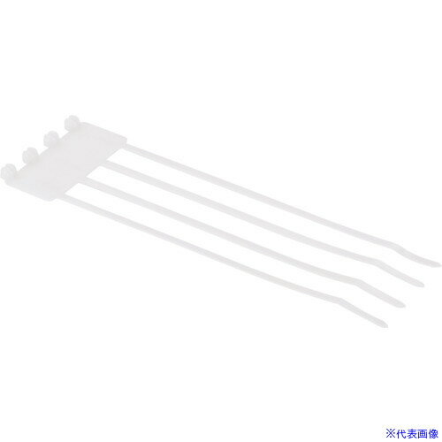 ■PANDUIT 旗型タイプ ステンレス爪ロック式結束バンド ナチュラル250本入 B4M2STL(8288610)[送料別途お..