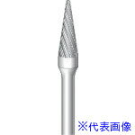 ■ナカニシ ロングシャフト超硬カッター テーパー型 ダブルカット φ9.5×27×軸φ6 14° 26652(8293208)