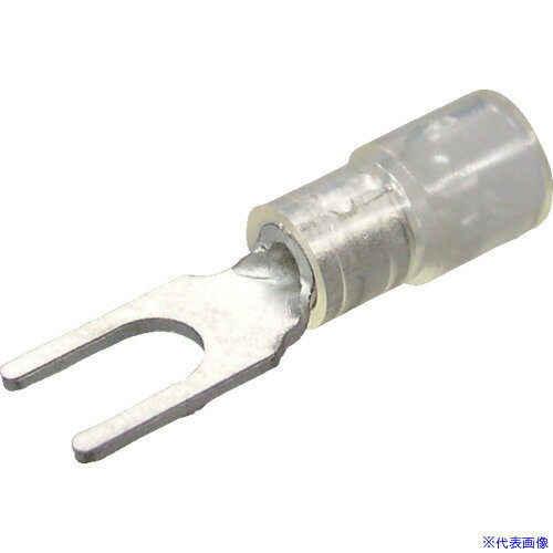 ■ニチフ 環境配慮形絶縁被覆付Y形端子Y形(100個入)より線0.3〜1.65外寸5.8mmスタッド径3.7mm TMEX1.25Y..