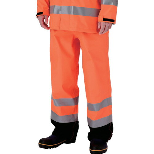 ■ミドリ安全 雨衣 レインベルデN 高視認仕様 下衣 蛍光オレンジ M RAINVERDENSITAORM(8357364)