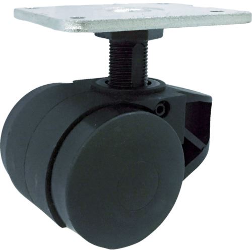 ■SAMSONG 高さ調整機能付 双輪キャスター 自在 ナイロン車 TP136003NYLONTWIN(8358115)