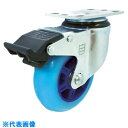 ■SAMSONG 高弾性ウレタンキャスター 自在ストッパー付 PU車 76mm TP503001HPUSWB(8358117)