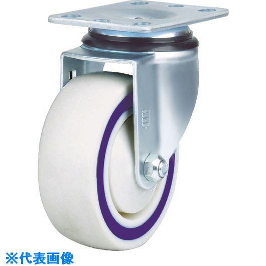 ■SAMSONG サンドイッチクッションキャスター 自在ナイロンゴム車 100mm TP504001NSRSD(8358126)