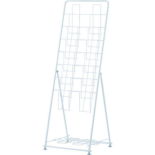 ■アールエフヤマカワ パンフレットスタンド7段ダブル RFPFSDBWH(8364588)[送料別途お見積り][法人限定]