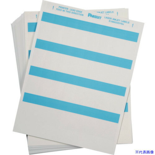 ■PANDUIT レーザープリンタ用セルフラミネートラベル ポリエステル 青 印字部縦12.7mmx横25.4mm 2500枚入り S100X150YBJ S100X150YBJ(8367514)[送料別途お見積り][法人限定][メーカー取寄]
