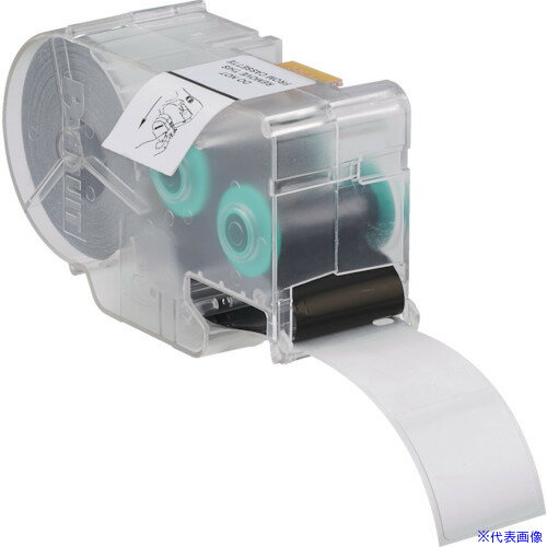 ■PANDUIT 熱転写ハンディプリンタ用セルフラミネートラベル ビニル 白 印字部縦25.4mmx横25.4mm 75枚入..