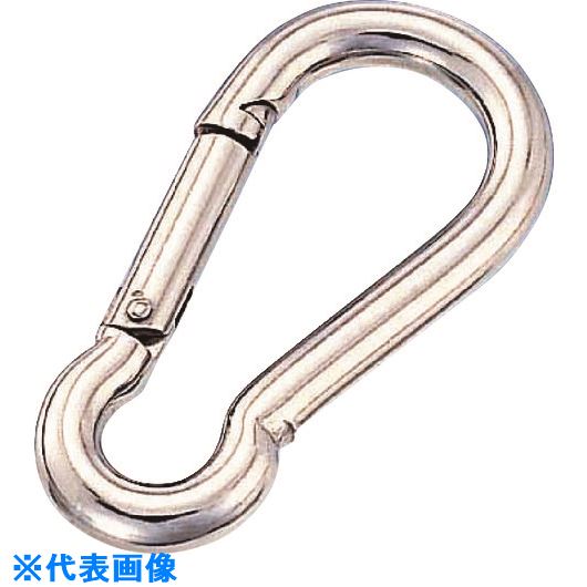 ■水本 ステンレス スナップフックB型 線径12mm 長さ140mm B102(8490741)[送料別途見積り][法人・事業所..