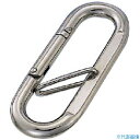■水本 ステンレス プチカラビナ(ハズレ止め付) 線径4mm長さ40mm PK4(8492190)