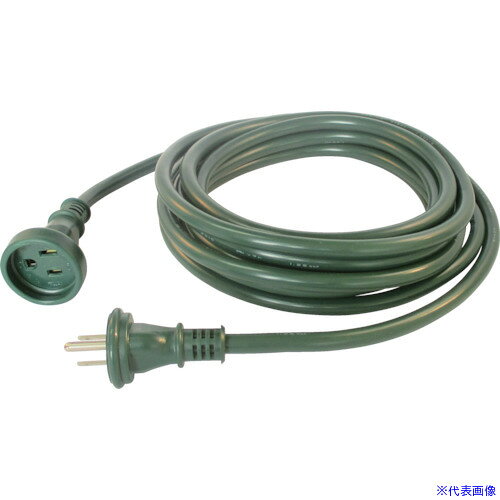 ■正和電工 3芯タイプ防雨型延長コード 5m 深緑 WPE5DG(8501047)×20[送料別途お見積...