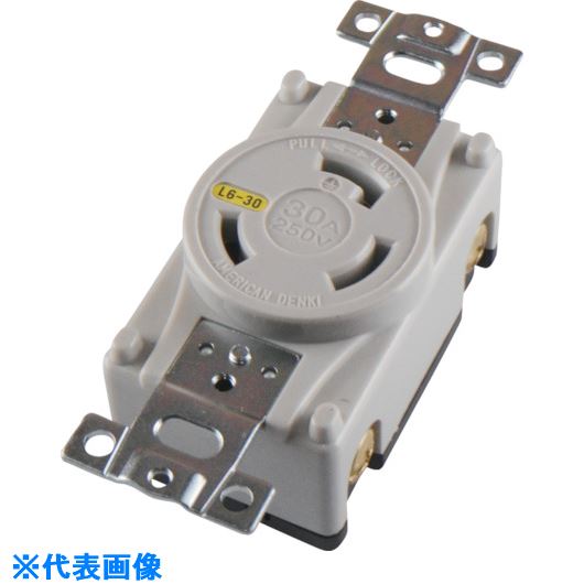 ■アメリカン電機 引掛形 埋込コンセント 接地2P30A250V 白色 3320L6IV(8501107)[送...