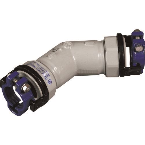 ■SKカワニシ 塩ビ管用継手 SKX45°エルボV50 SKX45LV50(8507012)