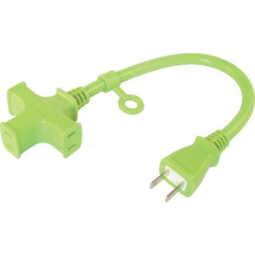 ■正和電工 トライアングルマルチタップ ショート 若草 VCTM03GN(8513795)[送料別途お見積り][法人限定]..