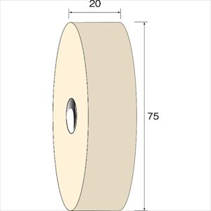 ■Minimo フェルトホイール ソフト φ75×20 (3個入) NA6123(8525399)[送料別途お見積り][法人限定][掲外取寄]