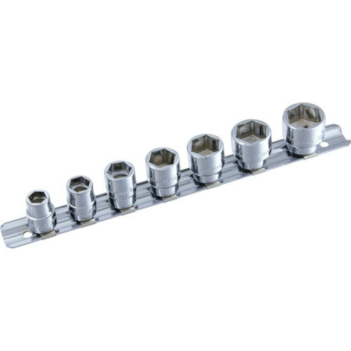 Rakuten - ■スエカゲ 3/8DR.7PC.シャローソケットハンガーセット インチサイズ 10131SMS(8530736)[送料別途見積り][法人・事業所限定][掲外取寄]