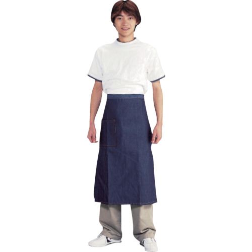 ■川西 ジーンズ腰下前掛 655(8537710)×10[送料別途お見積り][法人限定][掲外取寄]