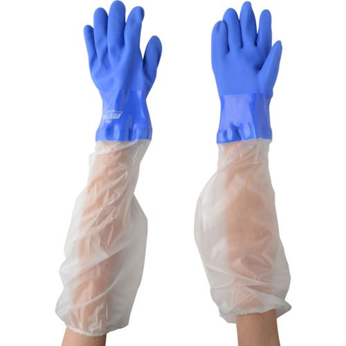 ■川西 耐油マックス腕カバー付 1P LLサイズ 2304LL(8548983)×10[送料別途お見積り][法人限定][掲外取寄]