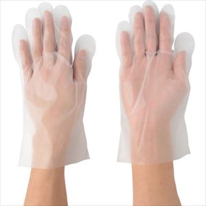 ■川西 ポリエチレン手袋フィットタイプ外エンボス クリア 100枚入り SSサイズ 2014SS(8548998)×60[送料..