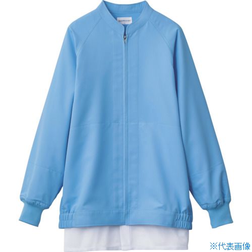 ■サンペックス 長袖ジャンパー 食品工場 白衣 衛生 サックス 4L VP5254L(8552223)