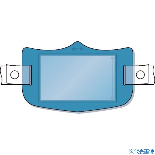 ■つくし e帽章 透明ポケット付き 青 ヘルメット用樹脂バンド付 WE125H(8553183)