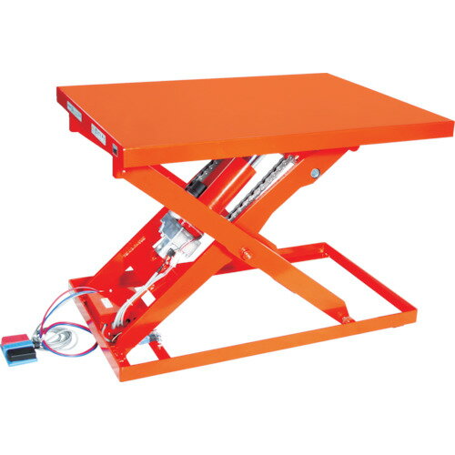 ■TRUSCO テーブルリフト1000kg 電動Bねじ式 DC24Vバッテリー専用 800×1200 HDLL100812VD2(8553364)[法..