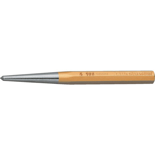 オレンジブック トラスコ中山　TRUSCOGEDORE センターポンチ 120mm 〔品番:8721050〕[ 注番:8556651]特長●クロムモリブデンバナジウム鋼を使用しているので、非常に耐久性に優れています。●八角胴タイプで作業性にも優れています。仕様●全長(mm)：120●幅(mm)：10●先端径(mm)：4仕様2●八角胴タイプ材質/仕上●クロムモリブデンバナジウム鋼セット内容/付属品注意原産国（名称）ドイツJANコード4010883872102本体質量63gオレンジブック トラスコ中山　TRUSCOGEDORE センターポンチ 120mm 〔品番:8721050〕[注番:8556651][本体質量：63g]《包装時基本サイズ：35×121×17》〔包装時質量：64g〕分類》手作業工具》ハンマー・刻印・ポンチ》ポンチ☆納期情報：仕入れ先通常在庫品 (欠品の場合有り)