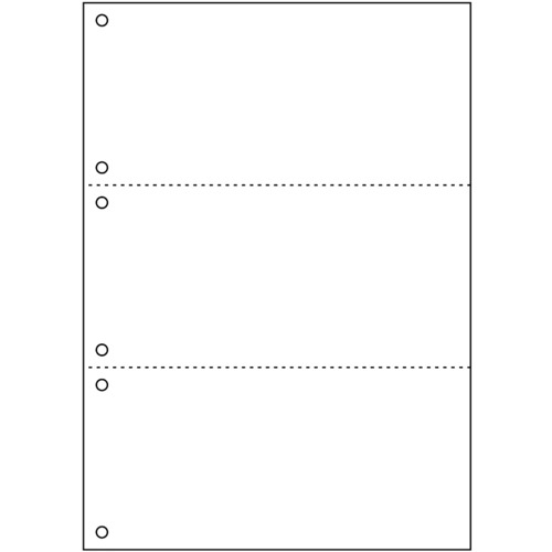 ■HISAGO プリンタ帳票A4白紙3面6穴 FSC2005(8560383)