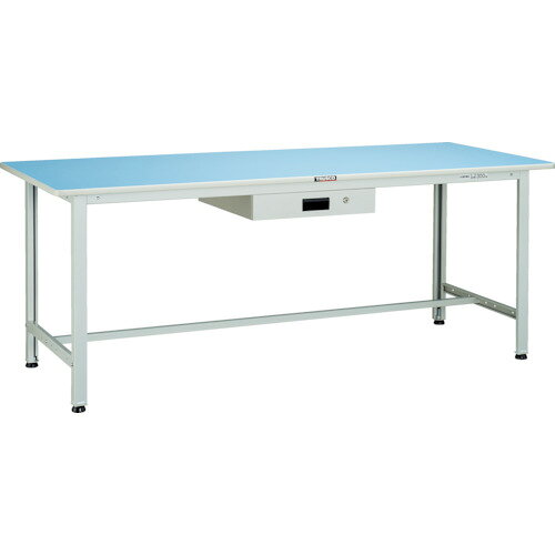 ■TRUSCO 軽荷重作業台(180kg)BO型 1500X750XH740 薄型1段引出付 ホワイト色 BOR1575UDK1(8563783)[法人..