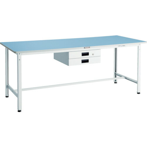 ■TRUSCO 軽荷重作業台(250kg)BE型 1200X750XH740 薄型2段引出付 ダークグレー色 BER1275UDK2(8563864)[法人限定][直送元]