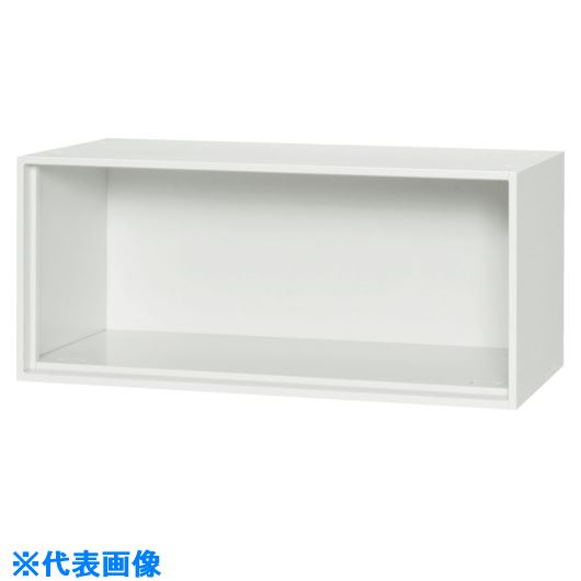 ■DAISHIN 壁面収納庫 オープン型 上置き専用D400 ホワイト V94004K(8569699)[法人限定][外直送元]