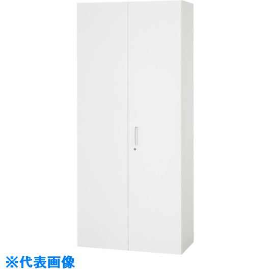 ■DAISHIN 壁面収納庫 両開き型 下置き専用D400 ホワイト V94021H(8569751)[法人限...