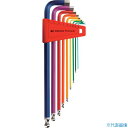 ■PBスイスツールズ ボール付ロング六角棒レンチレインボー9本セット(パックナシ) 212LH10RB(8571334)