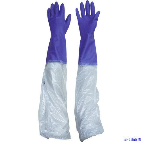 オレンジブック トラスコ中山　TRUSCOビニスター 腕カバー付手袋 ビニスター腕カバー付フルールあつ手 バイオレット M 〔品番:721VM〕[ 注番:8571966]特長●手袋部は塩化ビニール製のため、天然ゴム製の手袋に比べて油や洗剤に強い手袋です。●全長65cmあり、肩口までの水ぬれ、汚れを防ぎます。●糸入りメッシュ付きのフードで、破れにくく丈夫です。●裏植毛付きのため、肌触りがよく着脱がスムーズです。用途●水産加工、農業、機械。仕様●色：バイオレット●サイズ：M●全長(cm)：65.0●手のひら周り(cm)：20.8●中指長さ(cm)：7.7●厚さ(mm)：約0.54仕様2材質/仕上●手袋部（表）：塩化ビニール樹脂●手袋部（裏）：レーヨン、綿（植毛）●腕カバー部：塩化ビニール樹脂、ナイロン糸セット内容/付属品注意原産国（名称）日本JANコード4907026081340本体質量160gオレンジブック トラスコ中山　TRUSCOビニスター 腕カバー付手袋 ビニスター腕カバー付フルールあつ手 バイオレット M 〔品番:721VM〕[注番:8571966][本体質量：160g]《包装時基本サイズ：395×160×30》〔包装時質量：197g〕分類》保護具》作業手袋》腕カバー付手袋☆納期情報：仕入れ先通常在庫品 (欠品の場合有り)