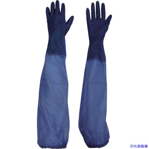 ■ビニスター 腕カバー付手袋 ビニスター腕カバー付マリン M 778M(8572020)(4.0)