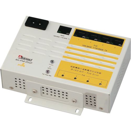 オレンジブック トラスコ中山　TRUSCOAbaniact Gigabit Switching PoE給電HUB 5ポート 〔品番:AHPS405GP〕[ 注番:8572333]特長●1Gigabit対応5ポートHUBです。●IEEE802.3atの高出力給電可能です。用途●情報盤などのBOX内に設置可能な1ギガ5ポートHUBに。●PoE給電機器が有る場合に必要です。仕様●色：ベージュ●幅(mm)：178●高さ(mm)：75●長さ(mm)：32仕様2●インターフェイス：5ポート・10/100/1000BASE-T●適合規格：VCCI　ClassB●PoE給電規格：IEEE802.3at●PoE最大供給電力：62.8W材質/仕上●材質：鋼板セット内容/付属品注意原産国（名称）中国JANコード本体質量613gオレンジブック トラスコ中山　TRUSCOAbaniact Gigabit Switching PoE給電HUB 5ポート 〔品番:AHPS405GP〕[注番:8572333][本体質量：613g]《包装時基本サイズ：230×160×75》〔包装時質量：800g〕分類》電子機器》電設配線部品》LANケーブル☆納期情報：メーカー取り寄品（弊社より発送）