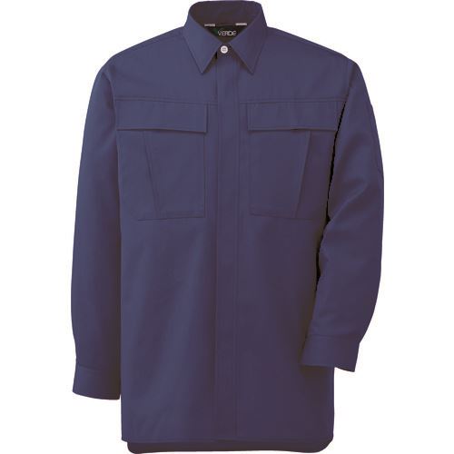 ■ミドリ安全 春夏 長袖シャツ ネイビー 4L GS2577UE4L(8574322)[送料別途お見積り][法人限定][掲外取寄]