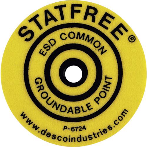 ■DESCO ラベル 接地可能点 丸型 (10枚入) 06721(8590143)[送料別途お見積り][法人限定][掲外取寄]