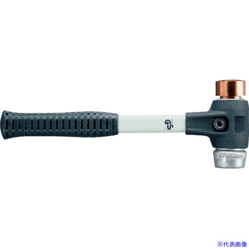 ■HALDER SIMPLEX プラスチックハンマー 強化型鋳鉄ハウジング、グラスファイバー製ハンドル 径(40)mm 銅・ソフトメタル(シルバー) 3749.040(8599691)