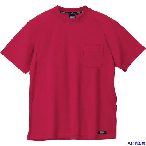 ■XEBEC 半袖Tシャツ6124−73−5L ワイン 6124735L(8606713)[送料別途お見積り][法人...