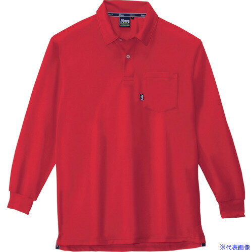 ■XEBEC 長袖ポロシャツ6145−71−S レッド 614571S(8606908)[送料別途お見積り][法人限定][掲外取寄]