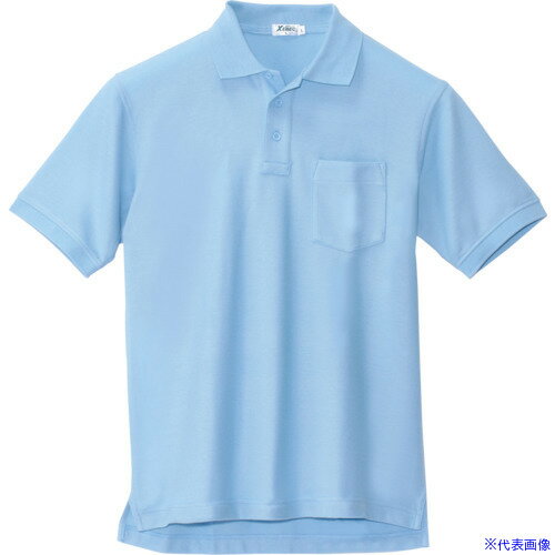 ■XEBEC 半袖ポロシャツ6170−42−S サックス 617042S(8607123)[送料別途お見積り][法人限定][掲外取寄]