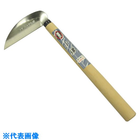 オレンジブック トラスコ中山　TRUSCO金象 宝長久 ステン 小鎌 〔品番:150905〕[ 注番:8682104]特長●刃先はステンレス刃物鋼を使用し、熱処理を施すことにより耐磨耗性に優れ、切れ味に優れています。用途●草削り作業。仕様●刃長(mm)：100●全長(mm)：305仕様2●柄の長さ(mm)　270●　材質/仕上●刃先　ステンレス　●柄部　天然木セット内容/付属品注意原産国（名称）中国JANコード4960517150901本体質量110gオレンジブック トラスコ中山　TRUSCO金象 宝長久 ステン 小鎌 〔品番:150905〕[注番:8682104][本体質量：110g]《包装時基本サイズ：25×120×305》分類》園芸用品》緑化用品》鎌☆納期情報：オレンジブック掲載以外でメーカー直送品【法人限定＝会社名ご記入お願い致します。】