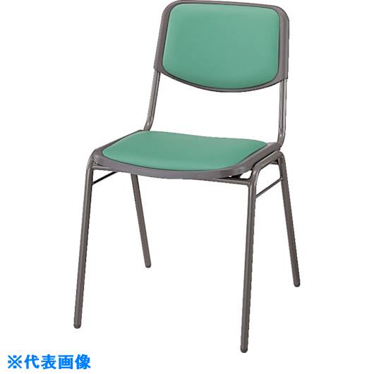 ■NAIKI 会議用チェアー ビニールレザー張り E100LGR(8684676)[送料別途お見積り][法人限定][掲外取寄]