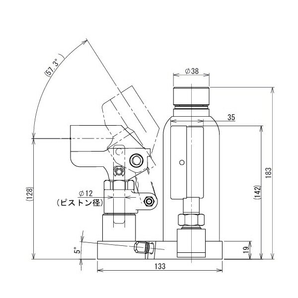 今野製作所(EAGLE イーグル) 圧力計付ダルマジャッキ (旧型式：ED-25-PG-75KM-25) ...