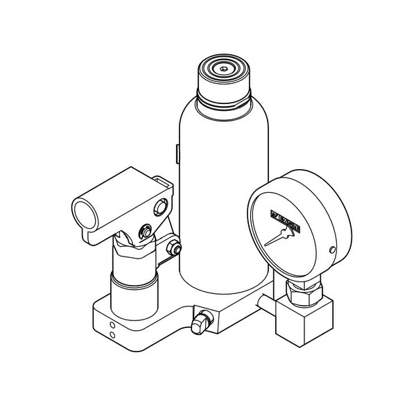 今野製作所(EAGLE イーグル) 圧力計付ダルマジャッキ (旧型式：ED-40-PG-75KM-40) D-040-PG